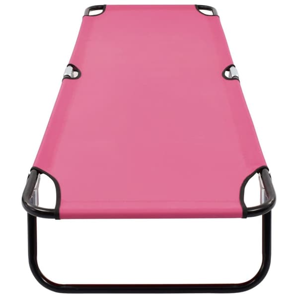 foldbar liggestol stål pink