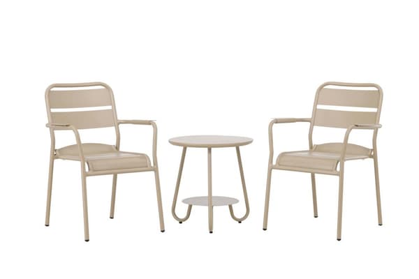 Faro salongsett 3 deler beige.