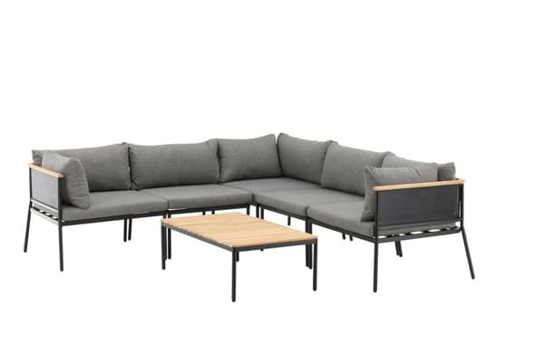 Nettan lounge set 2 delar svart,grå,natur.