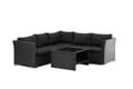 Miniatyrbild 1 av 5: Haiti lounge set 4 delar svart.
