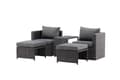 Miniatyrbild 1 av 5: Quad lounge set 5 delar svart.
