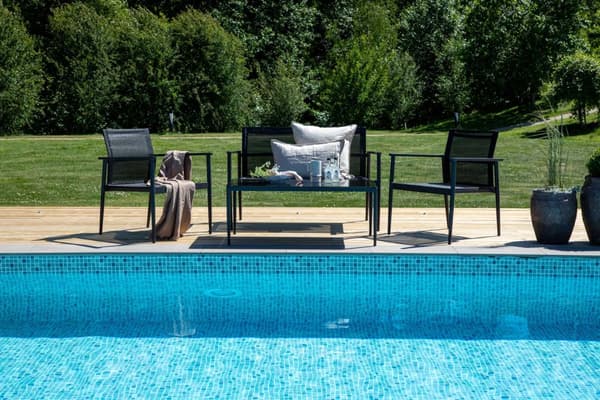 Break lounge set 4 delar svart.