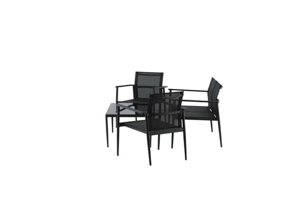 Break lounge set 4 delar svart.
