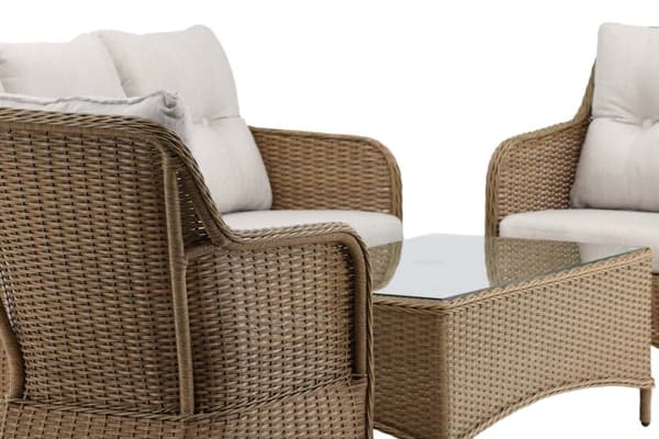 Vikelund lounge set 4 delar natur.