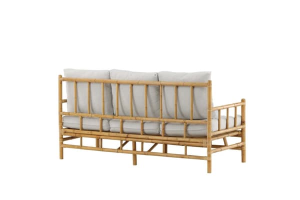 Cane havesofa inkl. hynder 3 pers. natur.