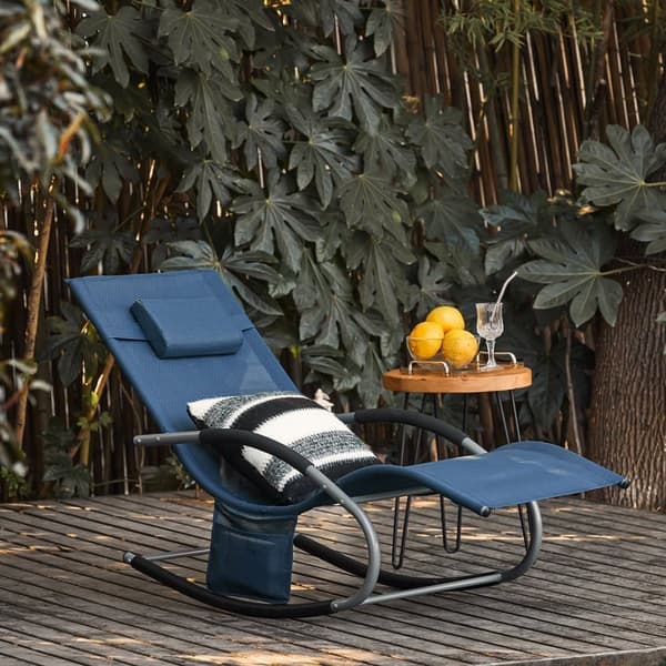 SoBuy Keinutuolit – Ulkokäyttöön, Ergonominen Laivastonsininen OGS28-NB