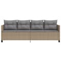 Miniatyrbillede 3 af 9: vidaXL loungesofa med hynder polyrattan beige