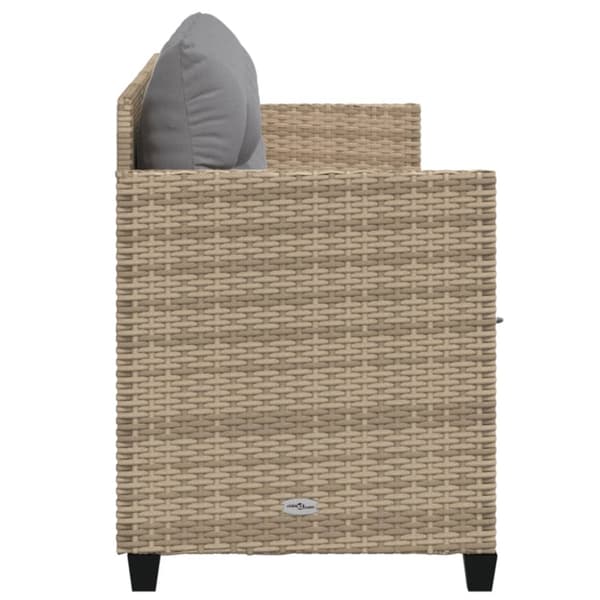 vidaXL loungesofa med hynder polyrattan beige