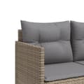Miniatyrbillede 6 af 9: vidaXL loungesofa med hynder polyrattan beige