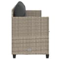 Miniatyrbillede 4 af 9: vidaXL loungesofa med hynder polyrattan lysegrå
