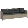 Miniatyrbillede 1 af 9: vidaXL loungesofa med hynder polyrattan lysegrå
