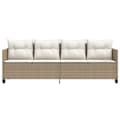 Miniatyrbillede 3 af 9: vidaXL loungesofa med hynder polyrattan beige