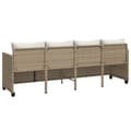 Miniatyrbillede 5 af 9: vidaXL loungesofa med hynder polyrattan beige