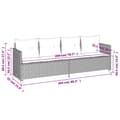 Miniatyrbillede 8 af 9: vidaXL loungesofa med hynder polyrattan beige