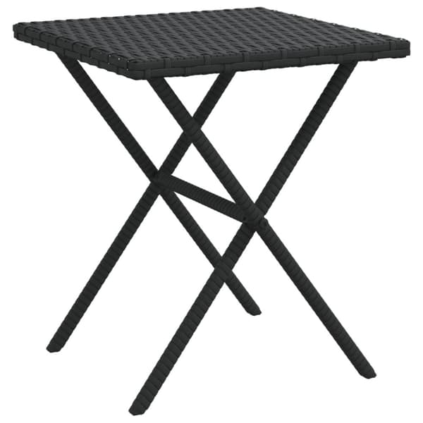 vidaXL Solsängar 2 st med bord svart konstrotting