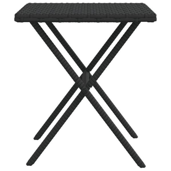 vidaXL Solsängar 2 st med bord svart konstrotting