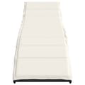 Miniatyrbillede 4 af 10: vidaXL liggestol med hynde 55x199x50 cm polyrattan sort
