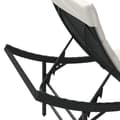 Miniatyrbillede 8 af 10: vidaXL liggestol med hynde 55x199x50 cm polyrattan sort