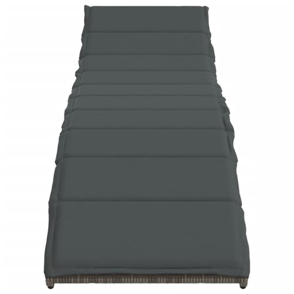 vidaXL liggestol med hynde 55x199x50 cm polyrattan grå