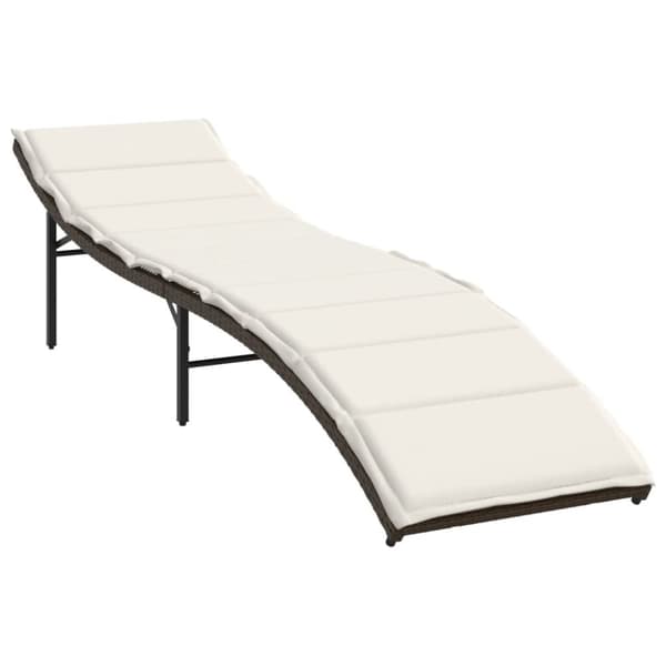 vidaXL liggestole 2 stk. med bord polyrattan brun