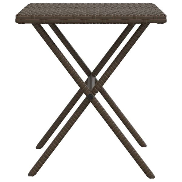 vidaXL liggestole 2 stk. med bord polyrattan brun