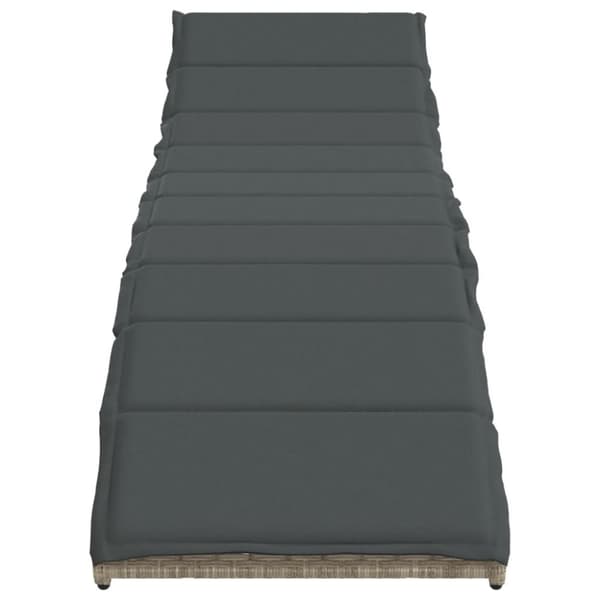 vidaXL liggestol med hynde 55x199x50 cm polyrattan lysegrå