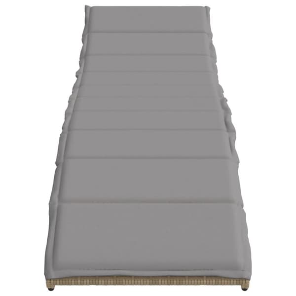 vidaXL liggestole 2 stk. med bord polyrattan beige