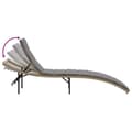 Miniatyrbillede 7 af 11: vidaXL liggestole 2 stk. med bord polyrattan beige