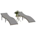 Miniatyrbillede 11 af 11: vidaXL liggestole 2 stk. med bord polyrattan beige