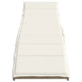 Miniatyrbillede 4 af 10: vidaXL liggestol med hynde 55x199x50 cm polyrattan beige