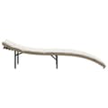 Miniatyrbillede 5 af 10: vidaXL liggestol med hynde 55x199x50 cm polyrattan beige