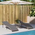Miniatyrbillede 3 af 10: vidaXL liggestol med hynde 55x199x50 cm polyrattan beige