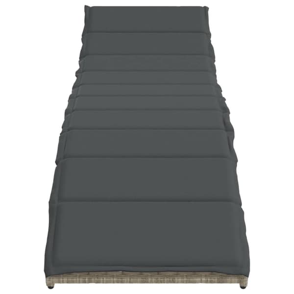 vidaXL liggestole 2 stk. med bord polyrattan lysegrå