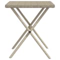 Miniatyrbillede 6 af 11: vidaXL liggestole 2 stk. med bord polyrattan lysegrå