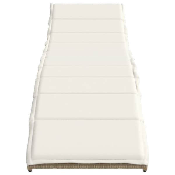vidaXL liggestole 2 stk. med bord polyrattan beige