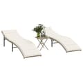 Miniatyrbillede 11 af 11: vidaXL liggestole 2 stk. med bord polyrattan beige