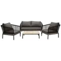 Miniatyrbild 2 av 5: Andorra lounge set 4 delar svart,natur.