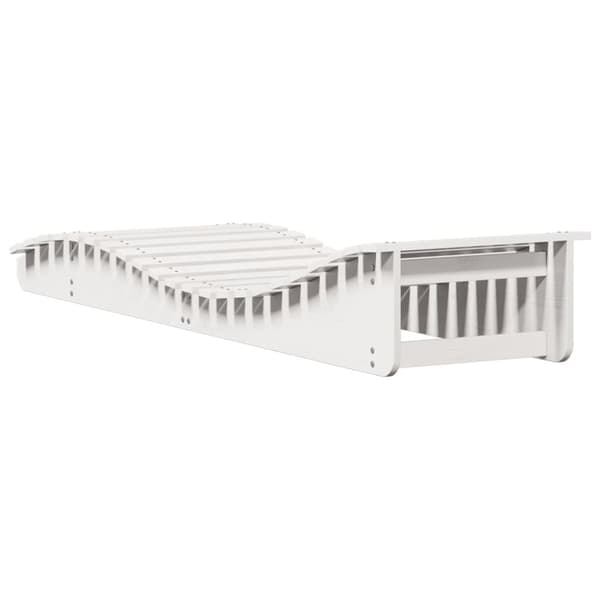 Solsängar 2 st vit 205x60x31,5 cm massiv furu