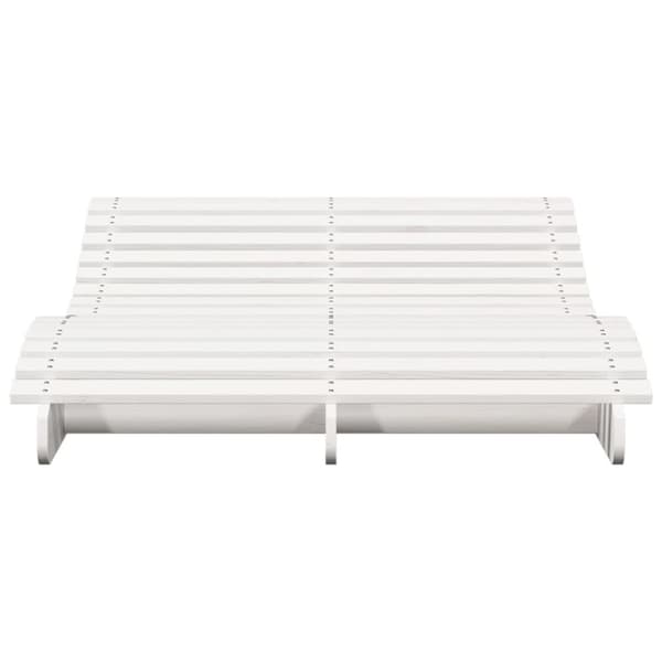 Solsäng vit 205x110x31,5 cm massiv furu