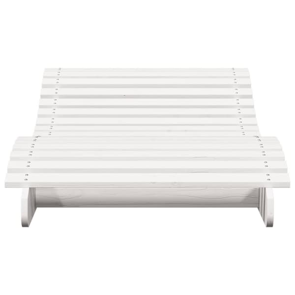 Solsäng vit 205x80x31,5 cm massiv furu