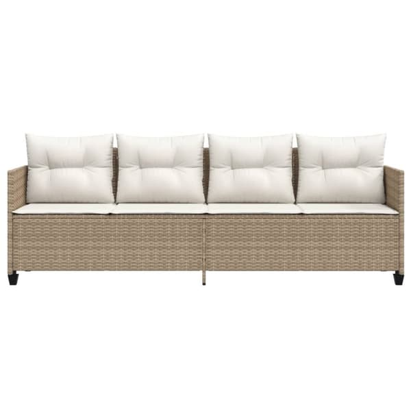 Solsäng med dynor beige konstrotting