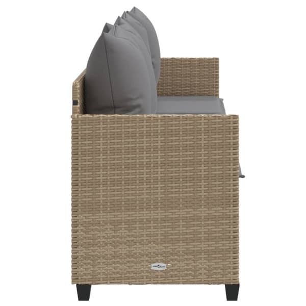 Leposohva tyynyillä, beige, polyrottinki