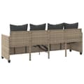 Miniatyrbillede 7 af 10: loungesofa med hynder polyrattan lysegrå