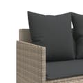 Miniatyrbillede 8 af 10: loungesofa med hynder polyrattan lysegrå