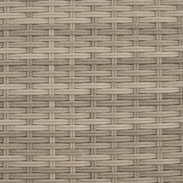 loungesofa med hynder polyrattan lysegrå
