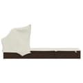 Miniatyrbillede 6 af 10: liggestol med foldbart tag 213x63x97 cm polyrattan brun