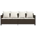 Miniatyrbillede 4 af 10: vidaXL loungesofa med hynder polyrattan brun