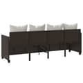 Miniatyrbillede 6 af 10: vidaXL loungesofa med hynder polyrattan brun