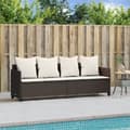 Miniatyrbillede 2 af 10: vidaXL loungesofa med hynder polyrattan brun