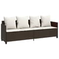 Miniatyrbillede 1 af 10: vidaXL loungesofa med hynder polyrattan brun